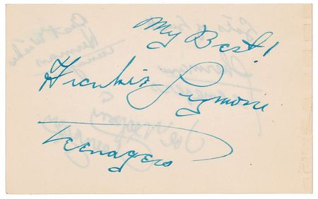 Lot #794 Frankie Lymon and the Teenagers: Scarce signatures of Frankie Lymon and the Teenagers - Image 1