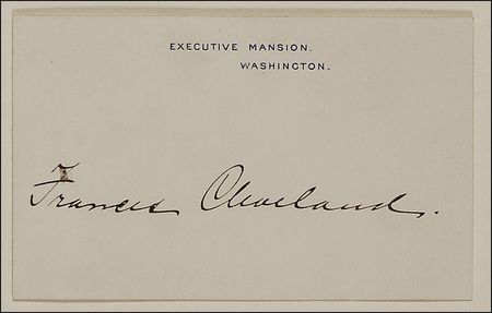 Lot #23 Grover and Frances Cleveland Executive Mansion Cards - Image 2