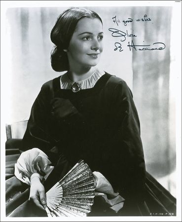 Lot #947 Gone With the Wind: Olivia de Havilland Photograph and Letter - Image 1