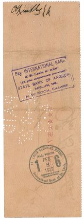 Lot #469 Charles Lindbergh: Lindbergh cashes a check while hard at work on the Spirit of St. Louis - Image 2