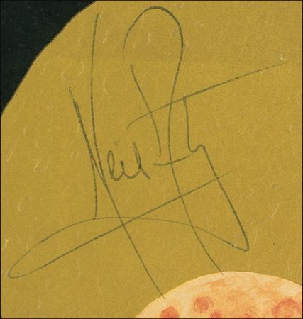 Lot #441 Neil Armstrong: The First Man on the Moon signs a box of Moon Cheeze made in his hometown on Earth - Image 2