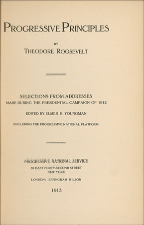Lot #148 Theodore Roosevelt: Roosevelt signs a first edition of his 1912 Bull Moose campaign missive - Image 2