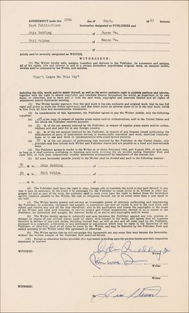 Lot #802 Otis Redding: Tragic soul singer splits the royalties on ‘Don’t Leave Me This Way’ - Image 1