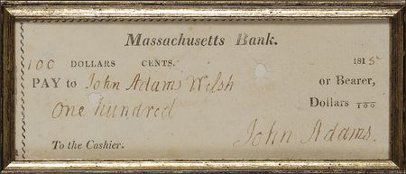Lot #2 John Adams: Exceedingly rare John Adams
