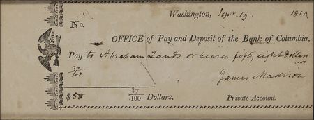 Lot #4 James Madison: Following his return to