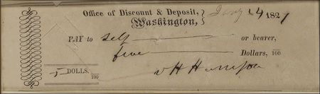 Lot #9 William Henry Harrison: Scarce 1827
