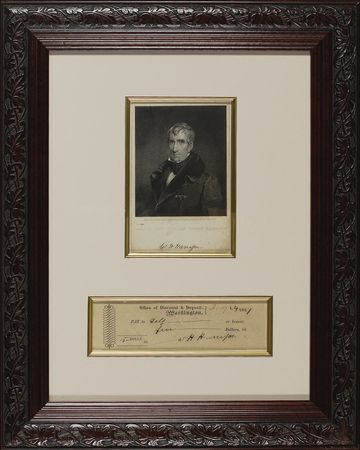 Lot #9 William Henry Harrison: Scarce 1827 Harrison check from his days in the US Senate - Image 2