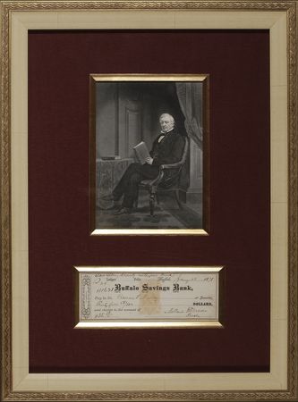 Lot #11 Millard Fillmore: Seldom-seen Fillmore check during his tenure as president of the Buffalo Historical Society - Image 2