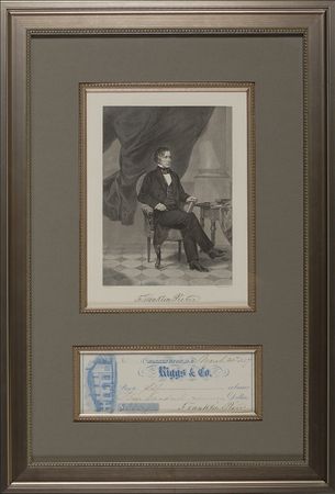 Lot #12 Franklin Pierce: One of only two Franklin Pierce checks ever to be offered at auction - Image 2