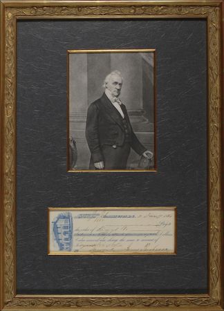 Lot #13 James Buchanan: With the nation on the verge of civil war—an extremely rare 1861 President Buchanan check - Image 2