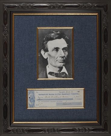 Lot #14 Abraham Lincoln: On a day that included arguing before the Illinois Supreme Court, Lincoln writes a $5 check - Image 2