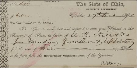 Lot #17 Rutherford B. Hayes: Ohio’s governor