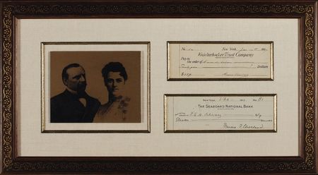 Lot #20 Grover and Frances Cleveland: Through two separate checks, Cleveland pays as the end draws near while his widow?s new life begins - Image 2