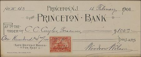Lot #25 Woodrow Wilson: Wilson, a Princeton
