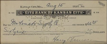Lot #30 Harry S. Truman: On a brief break from the