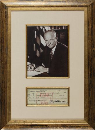 Lot #31 Dwight D. Eisenhower: Incredibly scarce Eisenhower check as the former president donates to a Gettysburg hospital in 1961 - Image 2