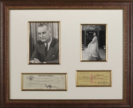 Lot #33 Lyndon B. and Lady Bird Johnson: President Johnson remits funds to a Texas county tax assessor - Image 2