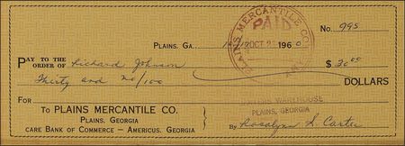 Lot #36 Jimmy and Rosalynn Carter: Preparing to enter the political fold, a future president and first lady tend to the affairs of their peanut farm - Image 2