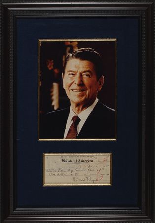 Lot #37 Ronald Reagan: President Reagan—of the Screen Actors Guild—sends a small contribution to a community organization - Image 2