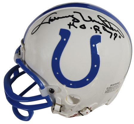 Lot #1310 Johnny Unitas and Raymond Berry Football Helmet - Image 2