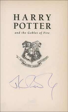 Lot #593 J. K. Rowling: Scarce Goblet of Fire signed first edition - Image 1