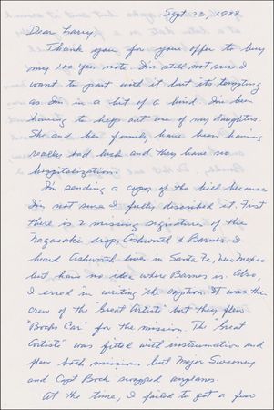 Lot #380 Enola Gay: George Caron Letters - Image 1