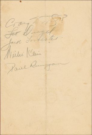 Lot #1155 Golf: Ryder Cup: Ten members of the 1937 Ryder Cup team, including Nelson, Sarazen, and Snead, attend a bon voyage dinner before competition - Image 2