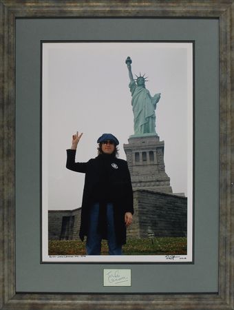 Lot #704 Beatles: John Lennon: Exceptional Lennon signature, impressively displayed - Image 1