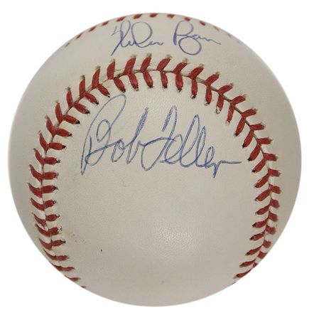 Lot #1187 Sandy Koufax, Nolan Ryan, and Bob Feller Baseball - Image 2