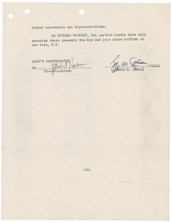 Lot #871 George M. Cohan: Cohan agrees to terms for a film version of Little Nellie Kelly - Image 2