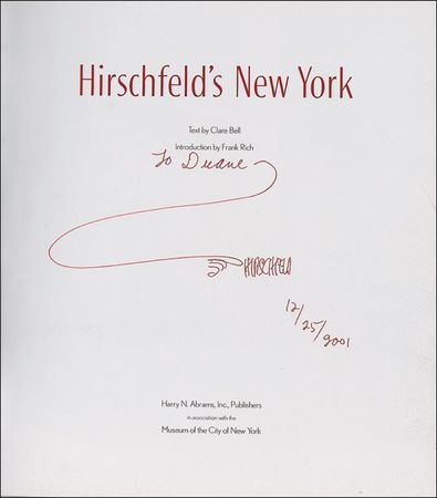 Lot #545 Al Hirschfeld Book - Image 1