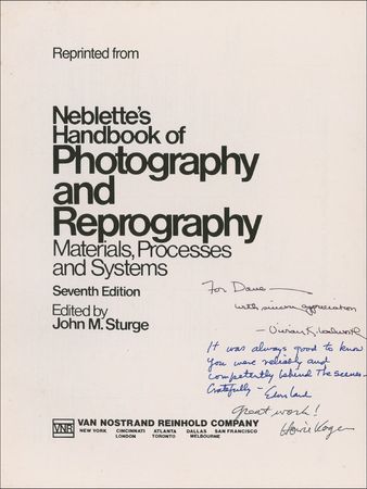 Lot #289 Edwin Land: Rare signed photography book by the Polaroid inventor - Image 1