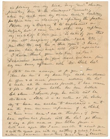 Lot #403 George G. Meade: Passed over for promotion in favor of Sheridan, a frustrated Meade confesses a lack of influence with Grant: “I have no influence with the present administration nor am I in a position to justify my asking anything of the President” - Image 2