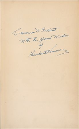 Lot #93 Herbert Hoover Book - Image 1