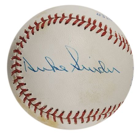 Lot #1219 Mantle, Snider, and Mays Baseball - Image 3