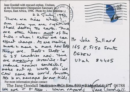 Lot #255 Jane Goodall Handwritten Letter Signed - Image 1