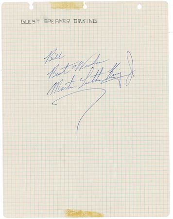 Lot #288 Martin Luther King, Jr Signature - Image 1