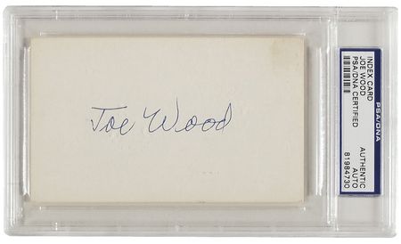 Lot #1331 Joe Wood and Burleigh Grimes Signatures - Image 1