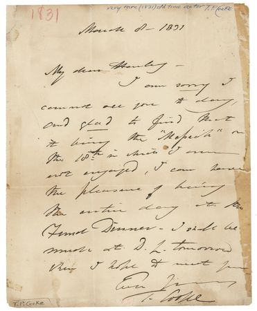 Lot #899 Frankenstein: T. P. Cooke: The ?original? Frankenstein?s Monster?whose performance was once attended by Mary Shelley herself! - Image 1
