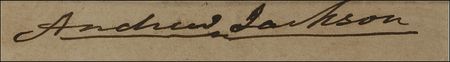 Lot #97 Andrew Jackson Signature - Image 1
