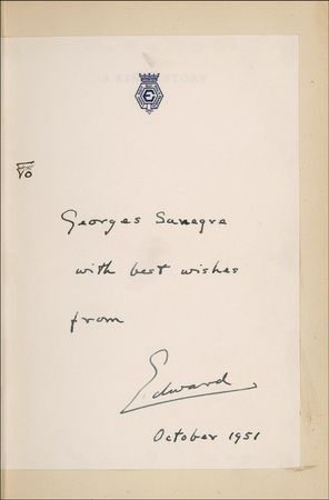 Lot #235 Edward, Duke of Windsor Signature - Image 1