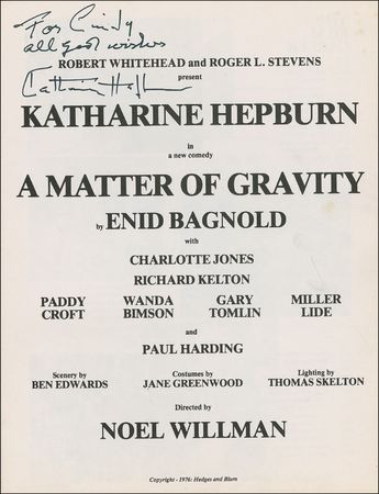Lot #922 Katharine Hepburn Program - Image 2