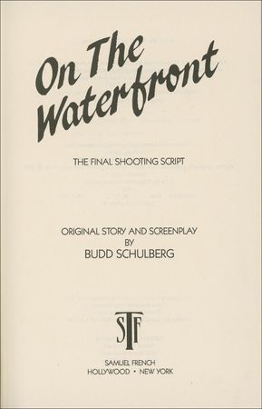 Lot #995 On the Waterfront: Kazan and Schulberg Book - Image 2