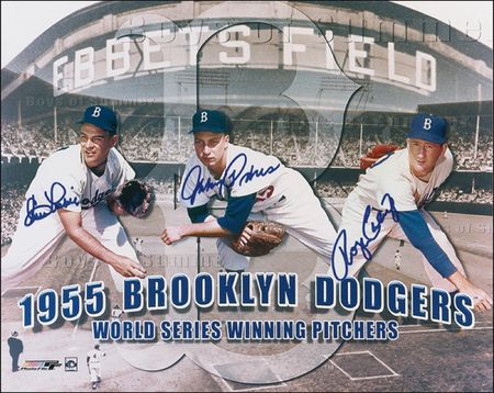 Lot #1106 Brooklyn Dodgers Signed Photographs - Image 1