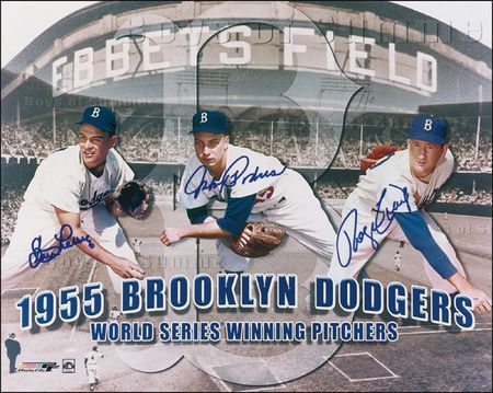 Lot #1106 Brooklyn Dodgers Signed Photographs - Image 2
