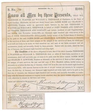 Lot #358 George A. Trenholm - Image 1