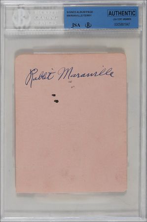 Lot #1222 Rabbit Maranville and William H. ?Bill? Terry Signatures - Image 2