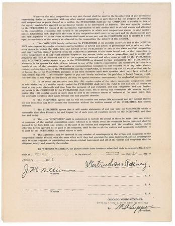 Lot #800 Gertrude “Ma” Rainey Signed Document - Image 1