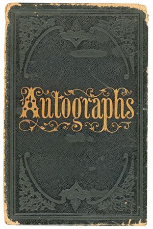 Lot #193 Civil War Era Autograph Album: Remarkable album signed by more than two hundred 19th century notables, including presidents Grant, Johnson, and Garfield plus Civil War generals Sherman, McClellan, Beauregard and Sheridan - Image 1