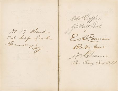 Lot #193 Civil War Era Autograph Album: Remarkable album signed by more than two hundred 19th century notables, including presidents Grant, Johnson, and Garfield plus Civil War generals Sherman, McClellan, Beauregard and Sheridan - Image 12